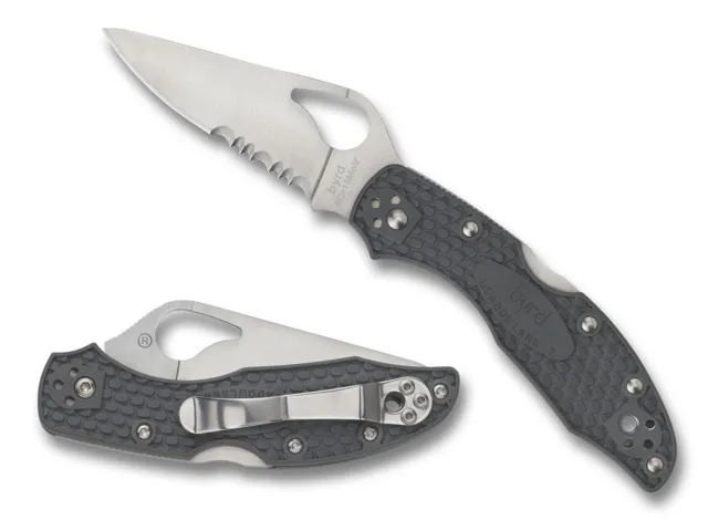 Spyderco BY04PSBK2 Byrd Meadowlark 2 2.87" Part Serrated Folding Knife - Spyderco for sale at Iron and Lace