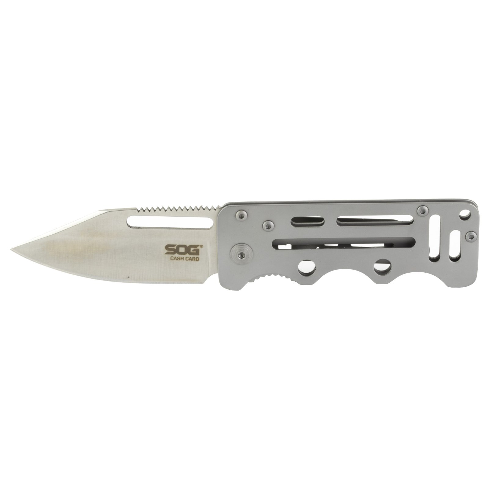 SOG Cash Card SOG-EZ1-CP 2.75 In Clip Point 8Cr13MoV Silver - SOG