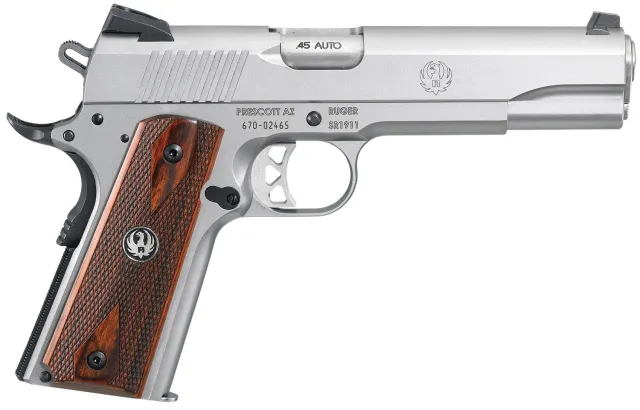 Buy Ruger SR1911 .45 ACP 5 in Low-Glare Stainless Steel 8rd SA Pistol online