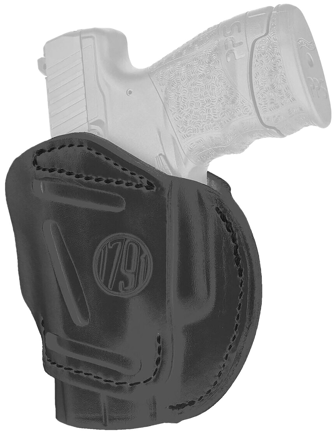 1791 Gunleather 3WH3SBLA 3-Way IWB/OWB Size 03 Stealth Black Leather... - 1791 Gunleather