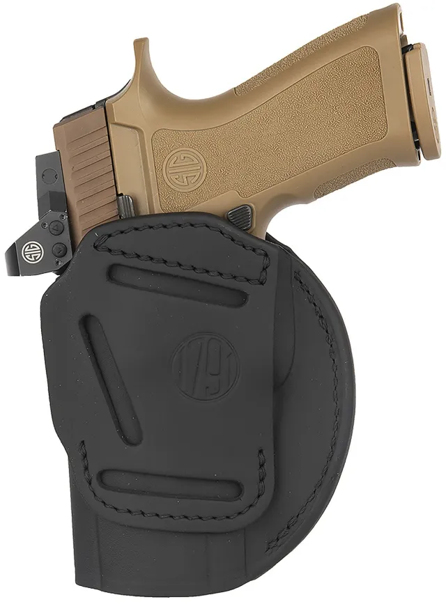1791 Gunleather 4WH-6-SBL-R 4-Way Holster Stealth Black RH Size 6 - 1791 Gunleather