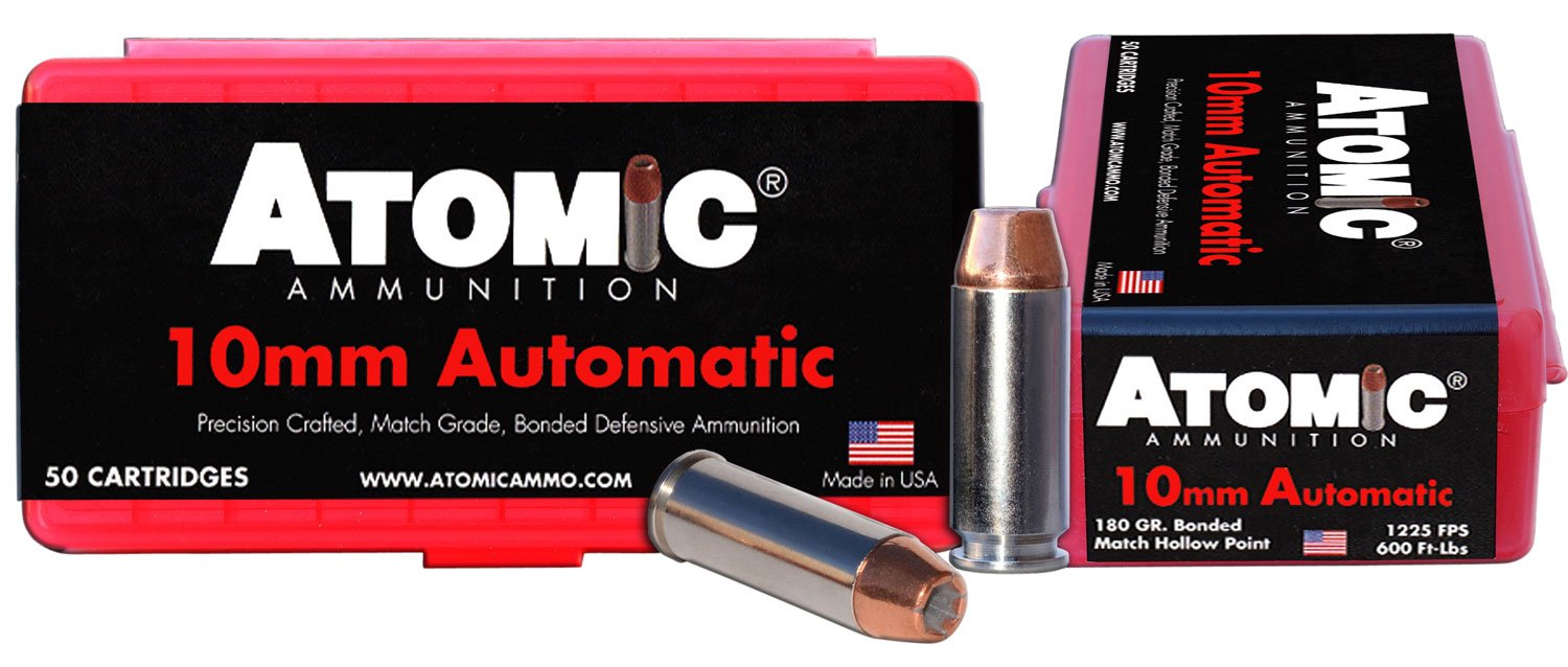 Atomic Ammunition 00432 10mm Auto 180gr Bonded Match HP 50 Rounds - Atomic Ammunition - 10mm Auto