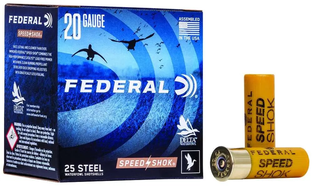 Federal WF2084 Speed-Shok 20 Gauge 2.75 in 3/4 oz #4 Shot 25 Rounds - Federal Premium Ammunition - 20 Gauge