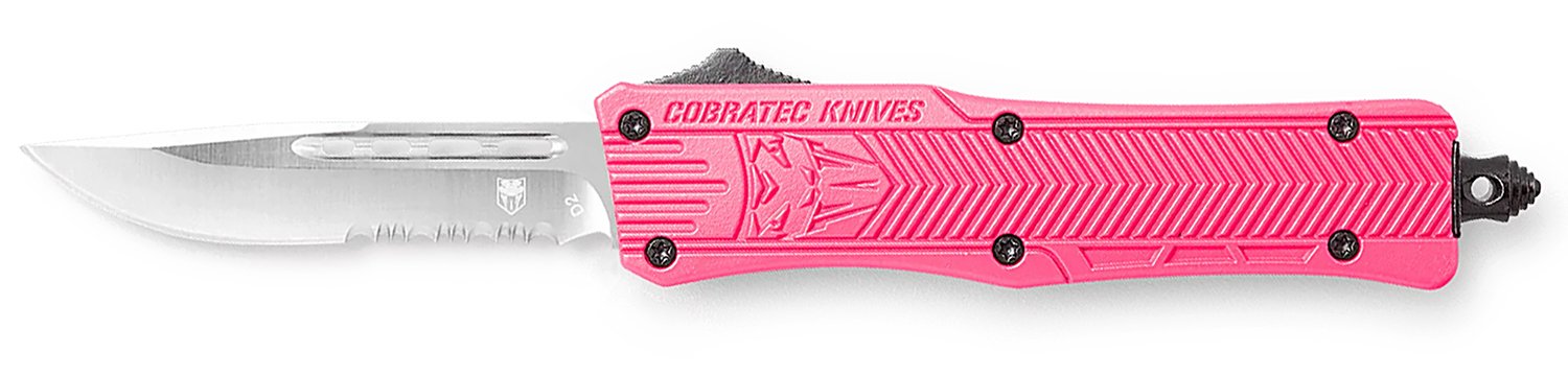 CobraTec Knives CTK-1SDS OTF 2.75 In D2 Steel Blade Pink Handle - CobraTec Knives