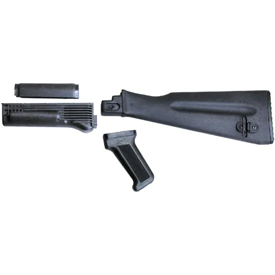ARS Stock Set Black NATO Length for Stamped Receivers - US Made - 4-Piece - Stainless Steel Heat Shield - Arsenal