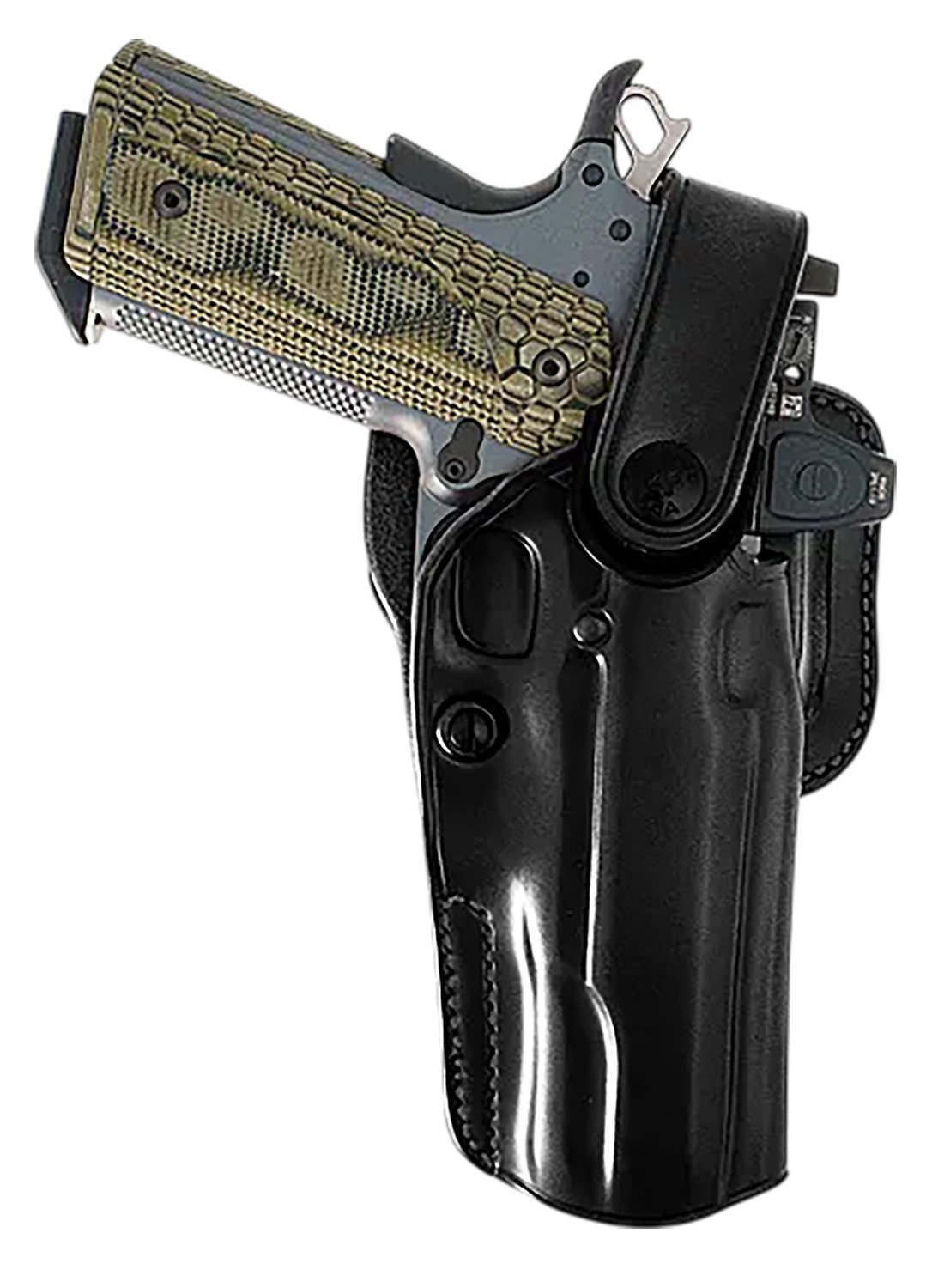 Galco APO226RB APO Strongside/Crossdraw OWB Black Steerhide Fits Glock 19 Gen 1-5 Belt Holster Mount Right Hand - Galco International