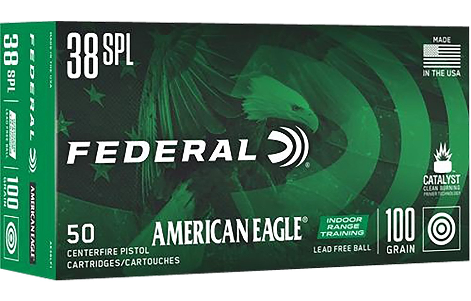 Federal AE38LF1 American Eagle 38 Special 100gr Lead Free 50/Box - Federal Premium Ammunition - 38 Spl