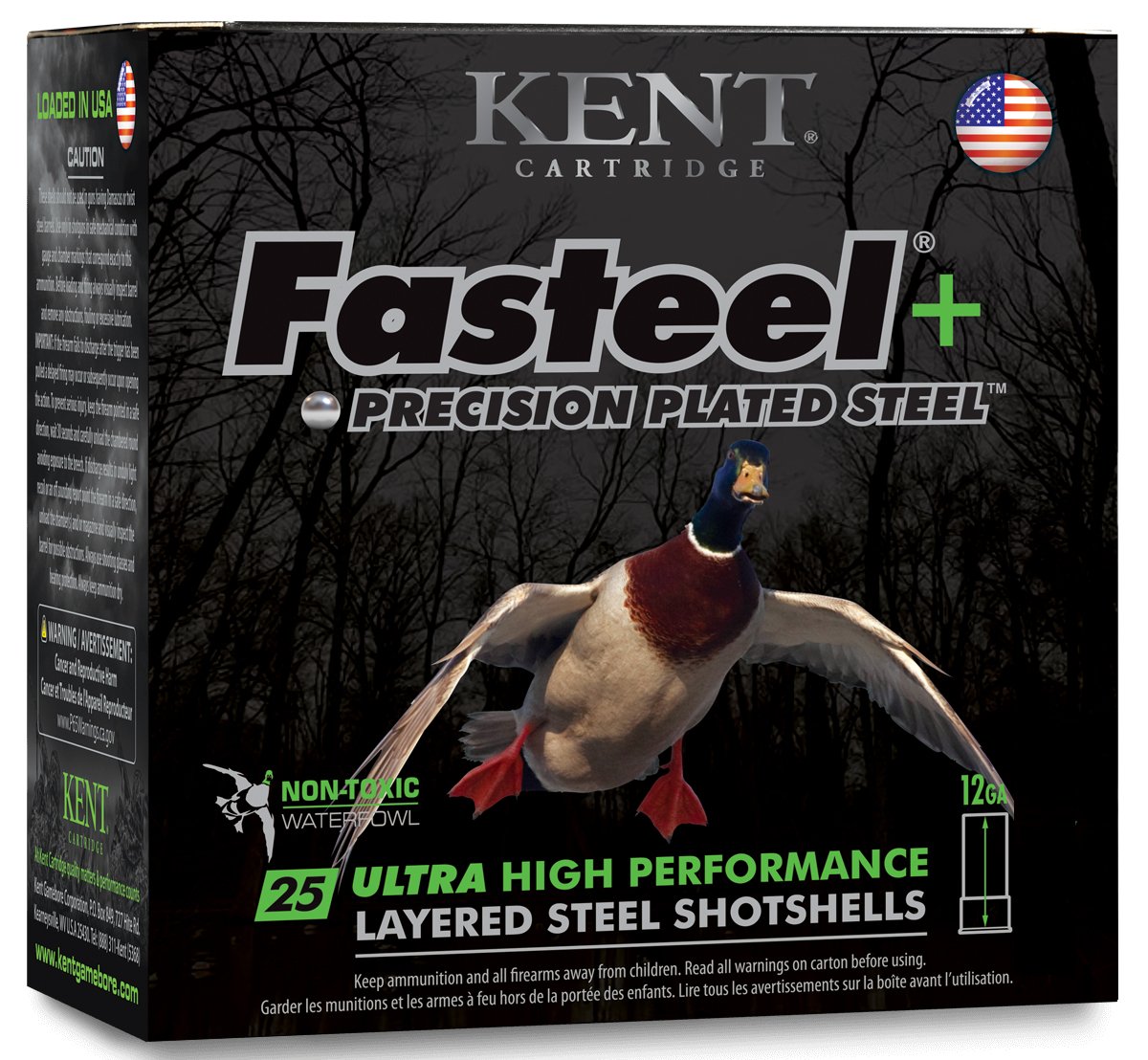 Kent K1235FSP42BBX2 12ga 3.5" 1.5oz BB 1450FPS Steel Shot 25rd Box - Kent Cartridge