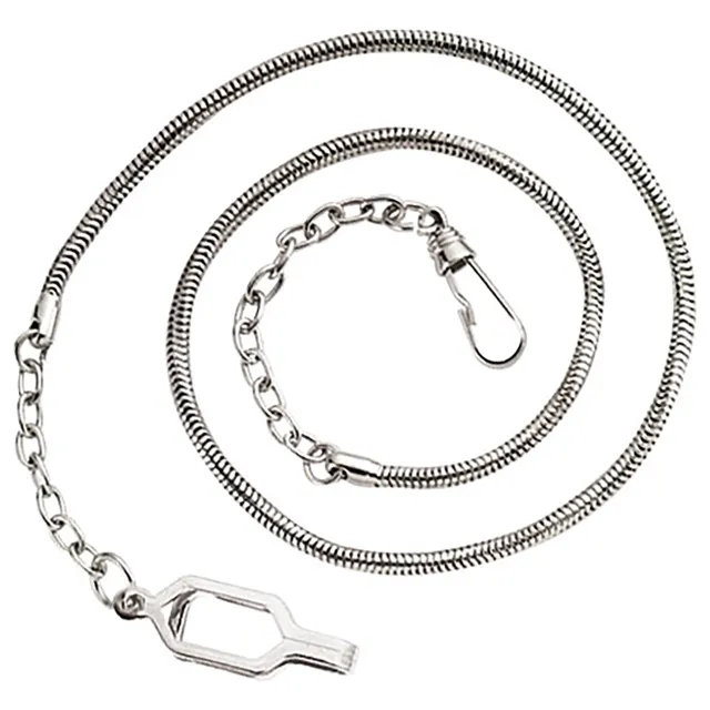 Hero's Pride Whistle Chain w/ Epaulette Clasp Nickel-Plated