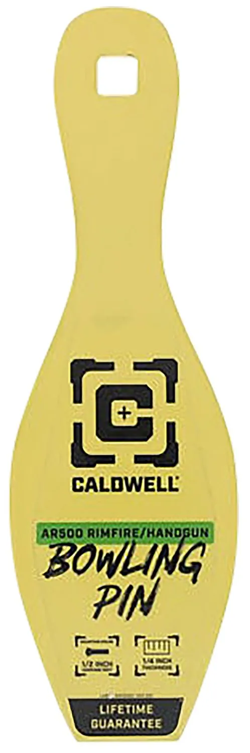 Buy Caldwell AR500 1/4" Rimfire/Handgun Bowling Pin Target Yellow 4002312 online