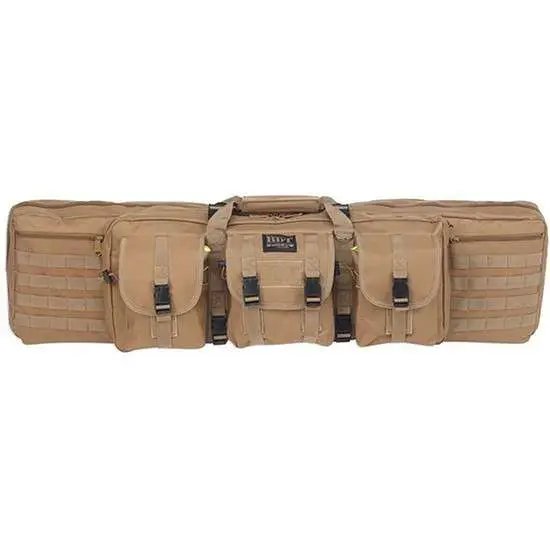 Bulldog BDT40-37T 37 In Single Tactical Case Accessory Pockets Tan - Bulldog