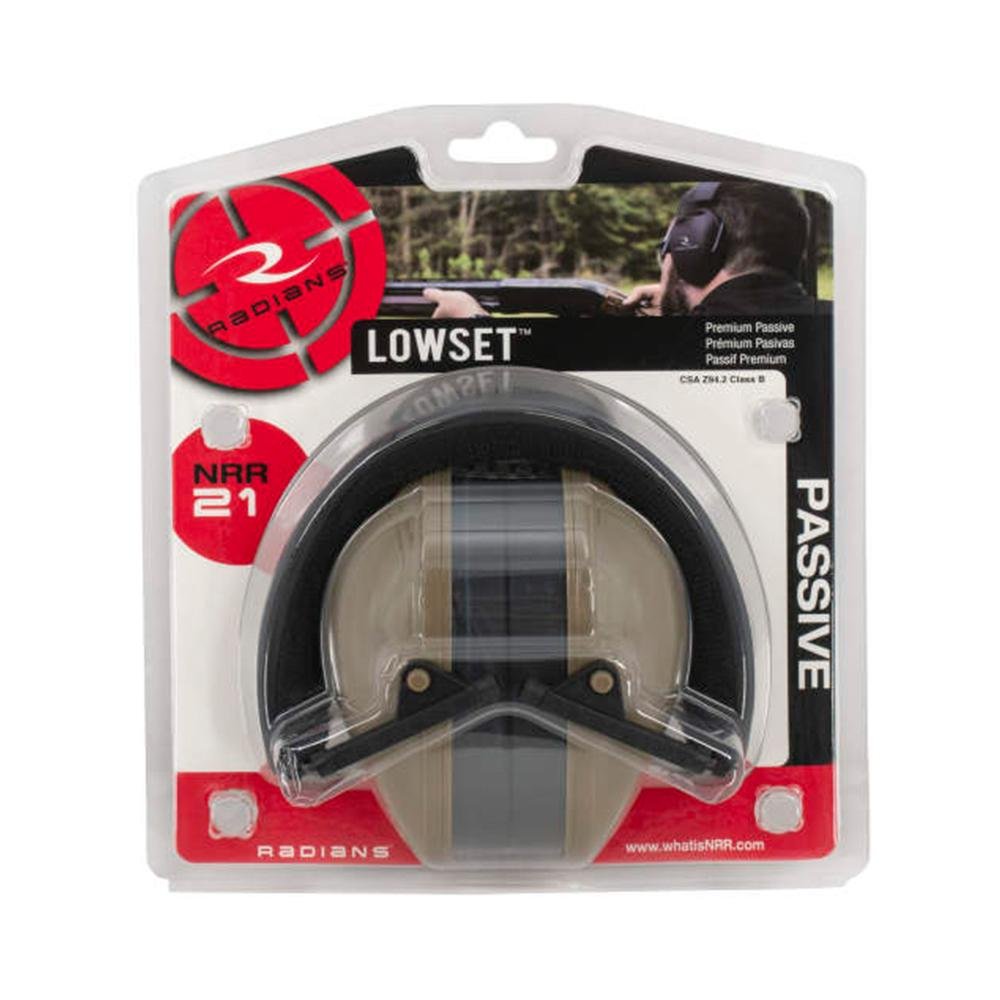 Buy Radians LS0840CS Lowset 21 Earmuff, Tan, Lightweight, Compact Folding, Adjustable Headband, NRR 21dB online