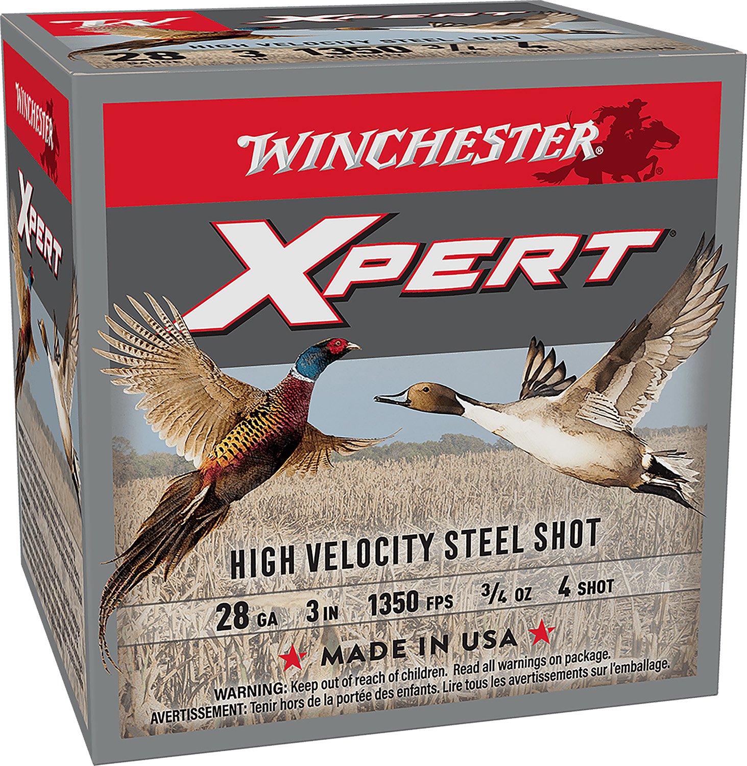 Winchester Xpert 28 Gauge 3 In 3/4oz #4 Shot 1350fps 25/Box - Winchester - 28 Gauge