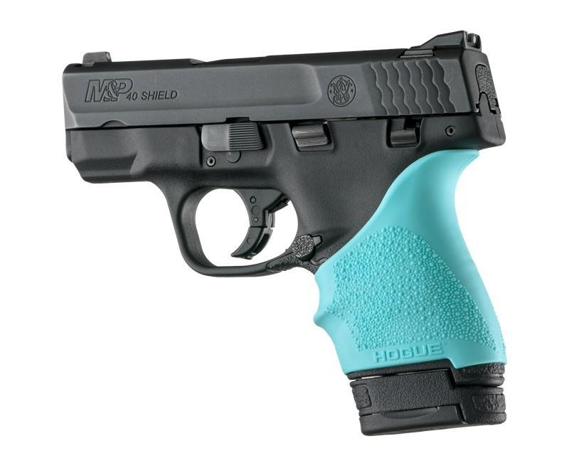 Buy Hogue 18404 HandAll Beavertail Grip Sleeve Fits M&P Shield/LC9 Aqua online