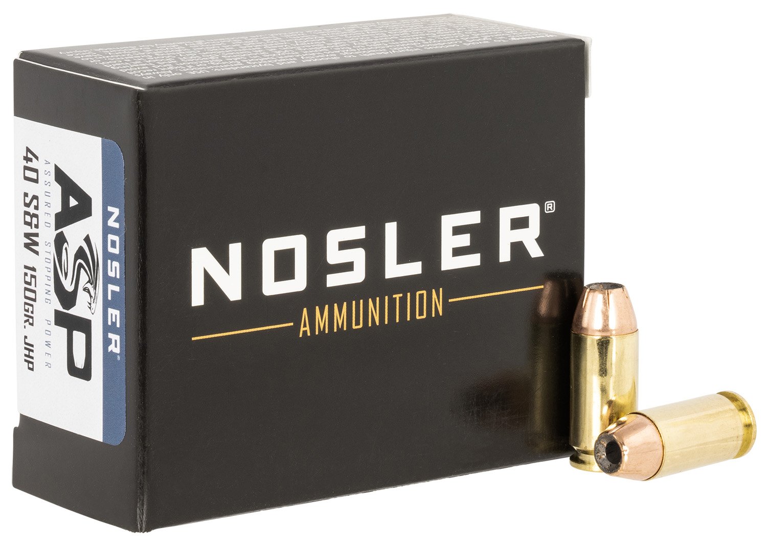 Buy Nosler 51283 Assured Stopping Power Handgun 40 S&W 150 gr Jacketed Hollow Point (JHP) 20 Per Box/ 20 Cs online