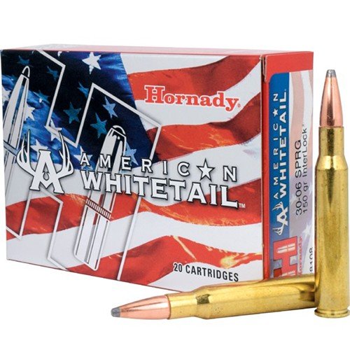 Hornady American Whitetail 30-06 Springfield 180 Grain InterLock 20/Box - Hornady Manufacturing Company - 30-06 Springfiel