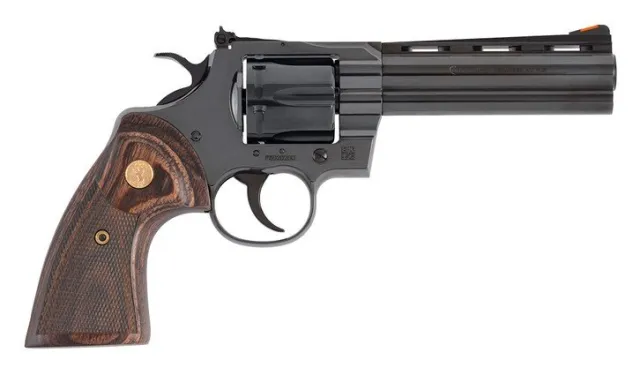 Colt Python BP5WTS 357MAG 5" Blued Walnut Gold Medallion - Colt - 357 Magnum | 38 Special