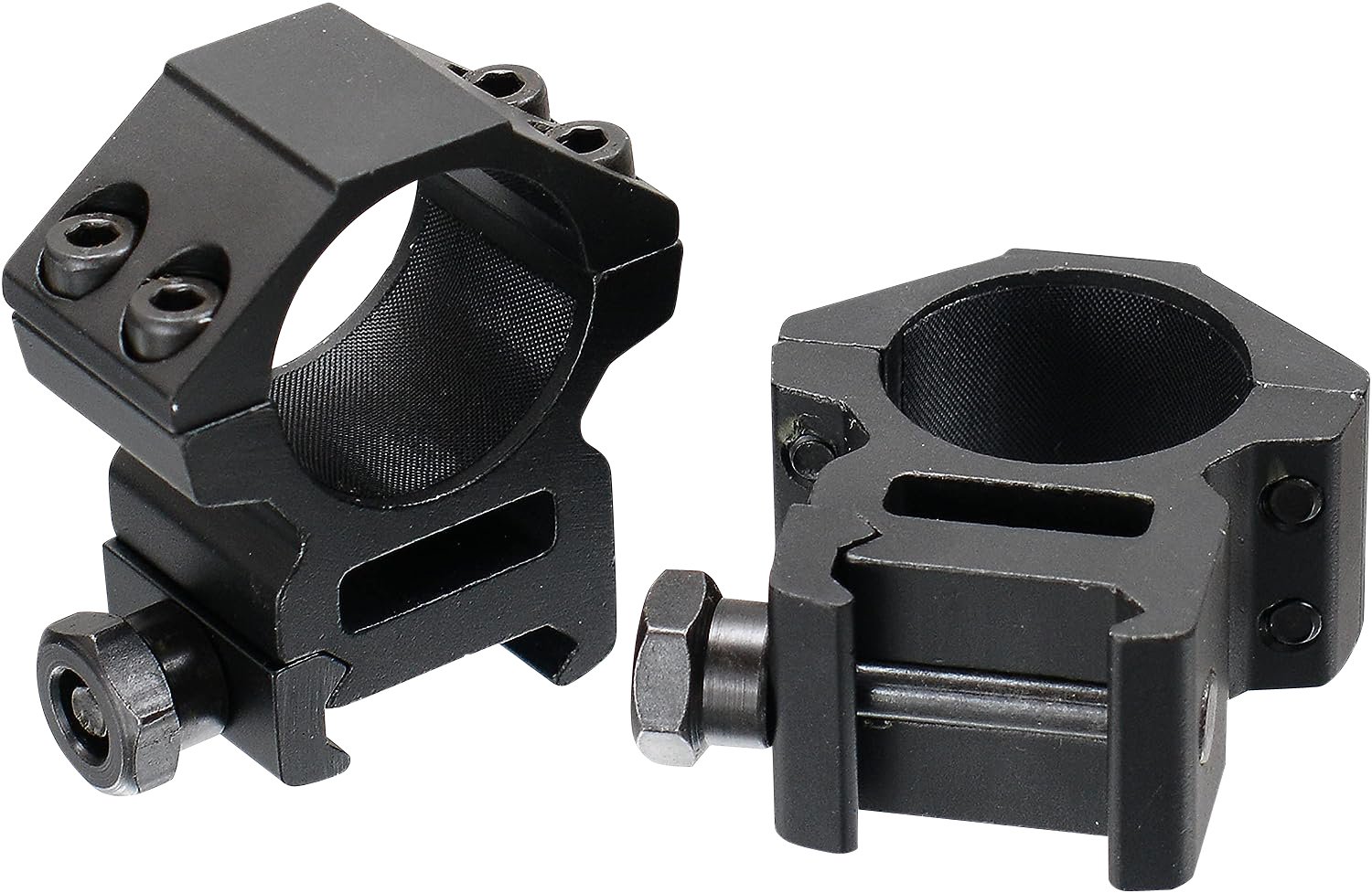 UTG RGWM25M4 Accushot 1" Medium Scope Rings Black Anodized Aluminum - UTG - 1"