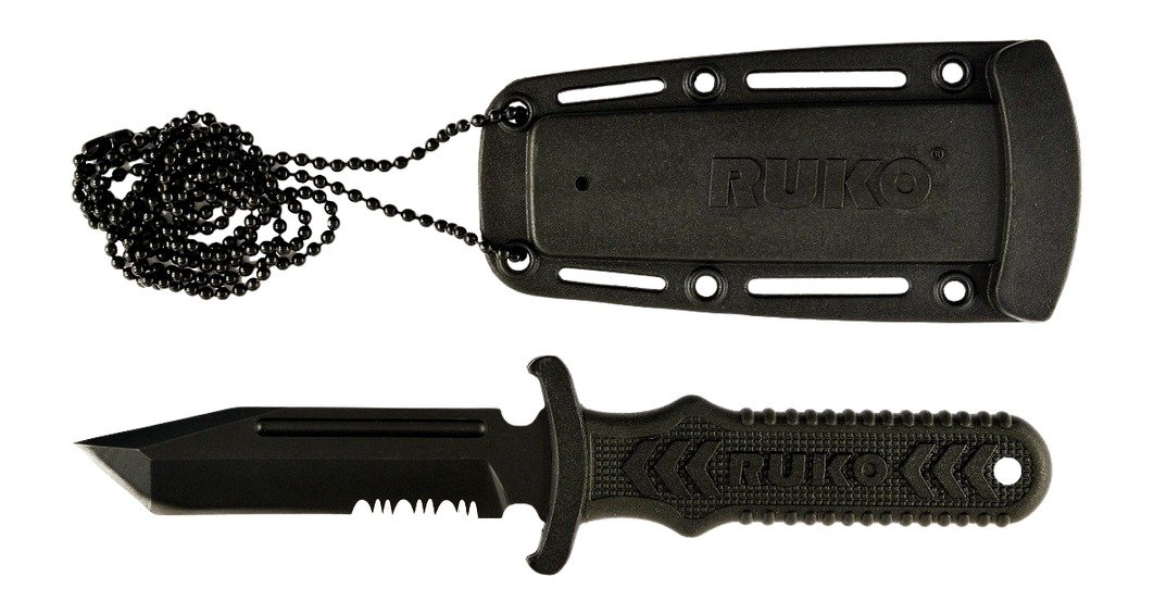 RUKO RUK0098 440A TIN 3 Inch Tactical Neck Boot Knife - RUKO