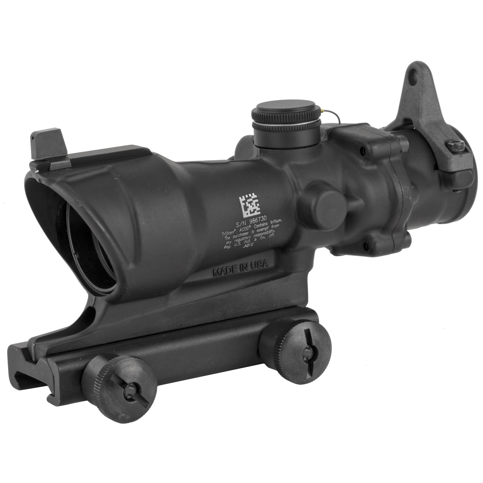 Trijicon 100091 ACOG Black Hardcoat Anodized 4x32mm Illuminated Amber... - Trijicon - 32MM