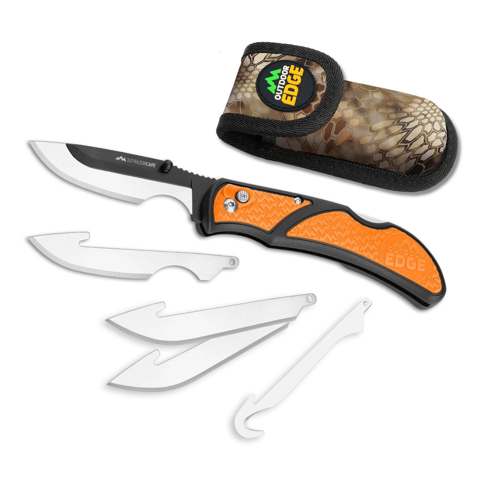 Buy Outdoor Edge RCB30-10C Razorcape Folding Knife, 3" Blade, Orange Handle online