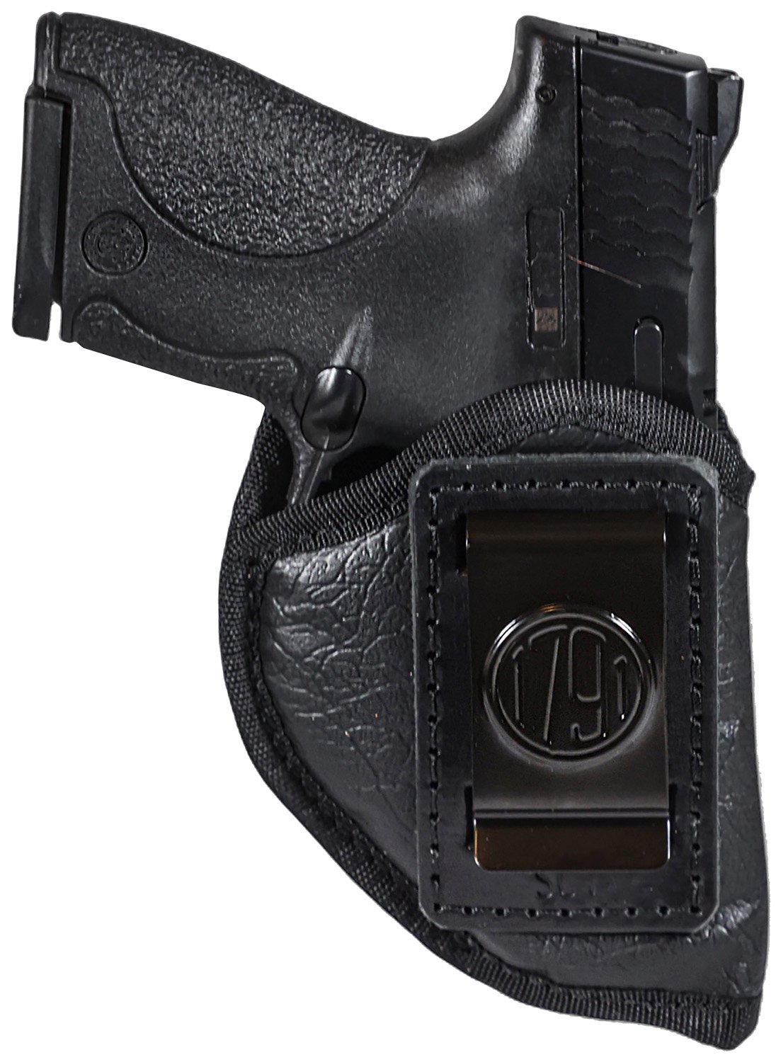 1791 Gunleather ECOSC1BLKR Sub-Compact IWB Holster Black Right Hand - 1791 Gunleather
