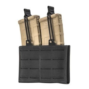 TacShield T3567BK RZR Molle Double Rifle Magazine Pouch Black 1000D Nylon - Military Armament Corporation
