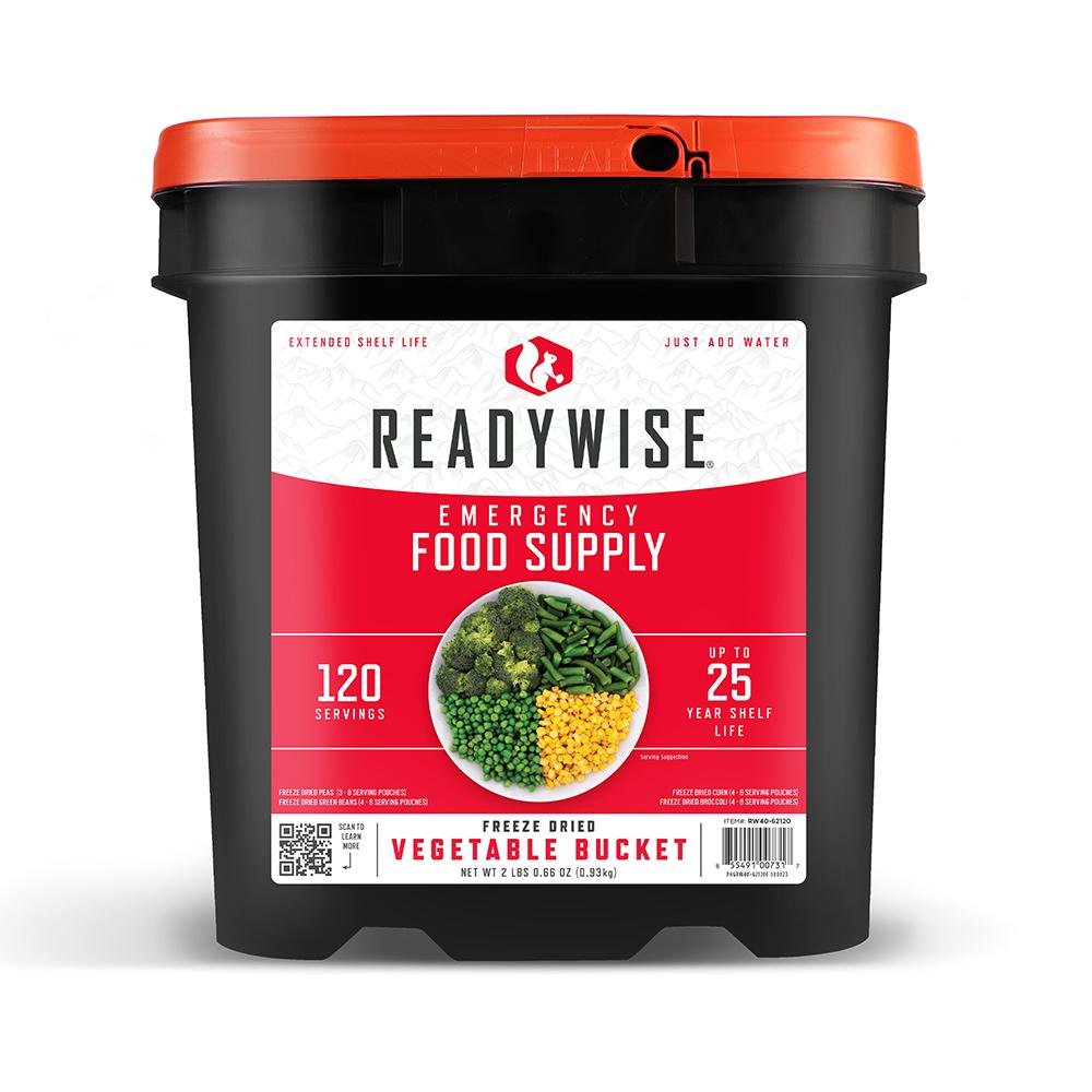 Buy ReadyWise RW40-62120 Emergency Food Bucket 4 Corn & 3 Pea Pouches online