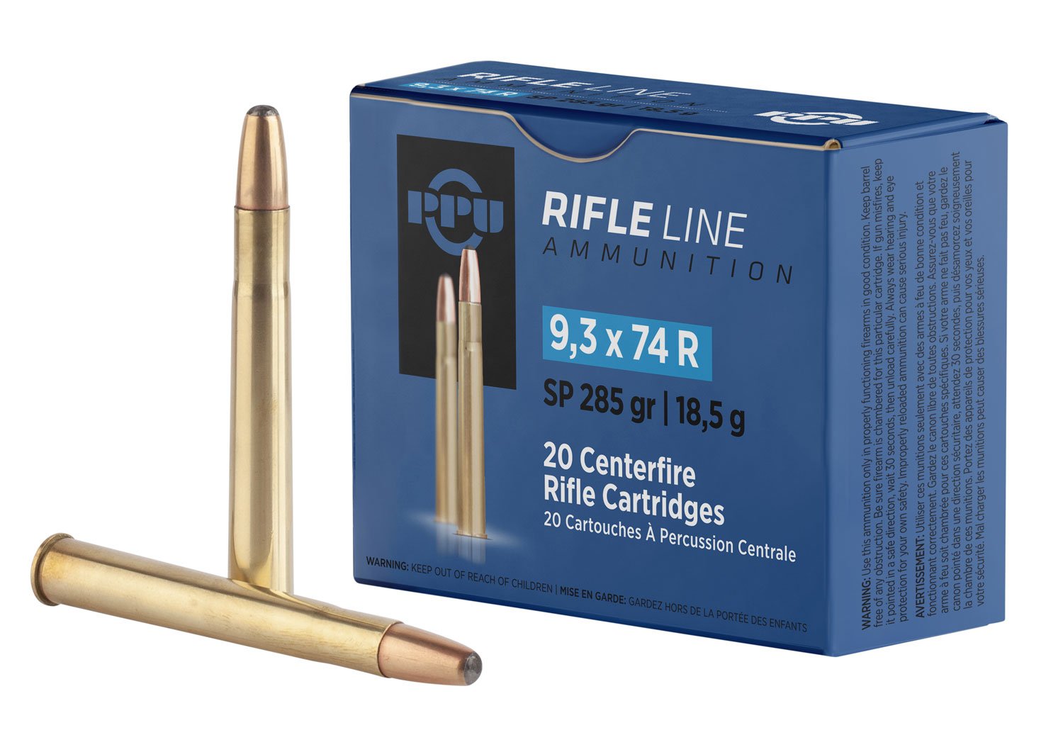 Prvi Partizan PP9374 9.3x74R 285gr Soft Point Rifle Ammo 20/Box - Prvi Partizan - 9.3mmX74R