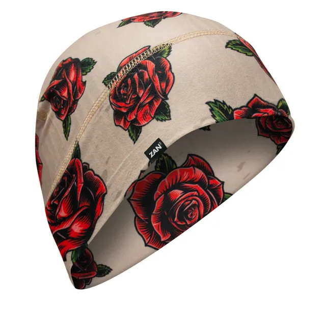 Zan Headgear SportFlex Tattoo Roses Helmet Liner Beanie