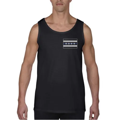 Tank - Chicago Thin Blue Line Flag - Thin Blue Line
