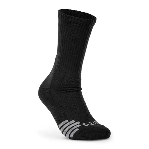 5.11 Tactical Duty Ready Crew Socks 3 Pack Black - 5.11 Tactical