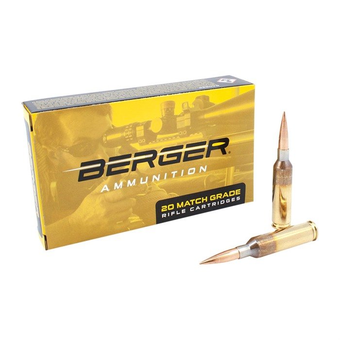 Berger 20020 6mm Creedmoor 105gr Hybrid Target Ammo 20/Box - Berger Bullets - 6MM CREEDMOOR
