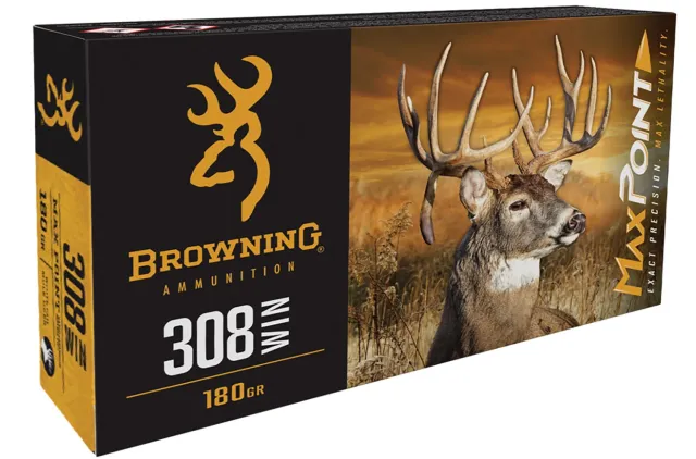 Browning Maxpoint 308 Winchester Rifle Ammo 180 Grains - Browning - 308 WINCHESTER