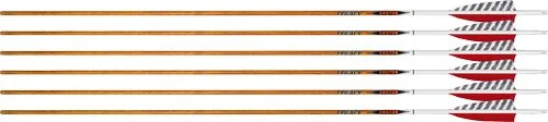 Easton 829764 Arrow 6.5 Carbon Legacy 600 4" Feather Left Heli 6PK - Easton