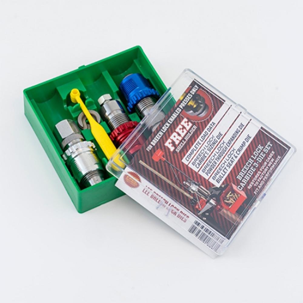 Lee 91877 Carbide 3-Die Set .380 ACP with Breech Lock Bushings - Lee Precision - 380 AUTO