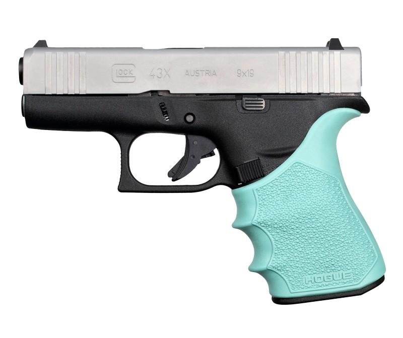 Hogue 18214 HandAll Beavertail Grip Sleeve for Glock 43X/48 Aqua - Hogue