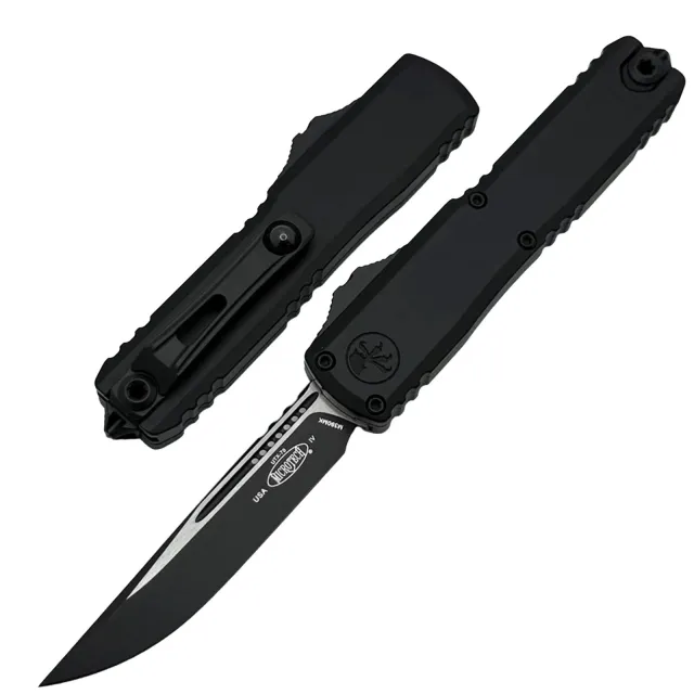 Microtech UTX-70 GEN IV 2.5 In Single Edge Standard Black Alum Handle - MICROTECH for sale at Iron and Lace