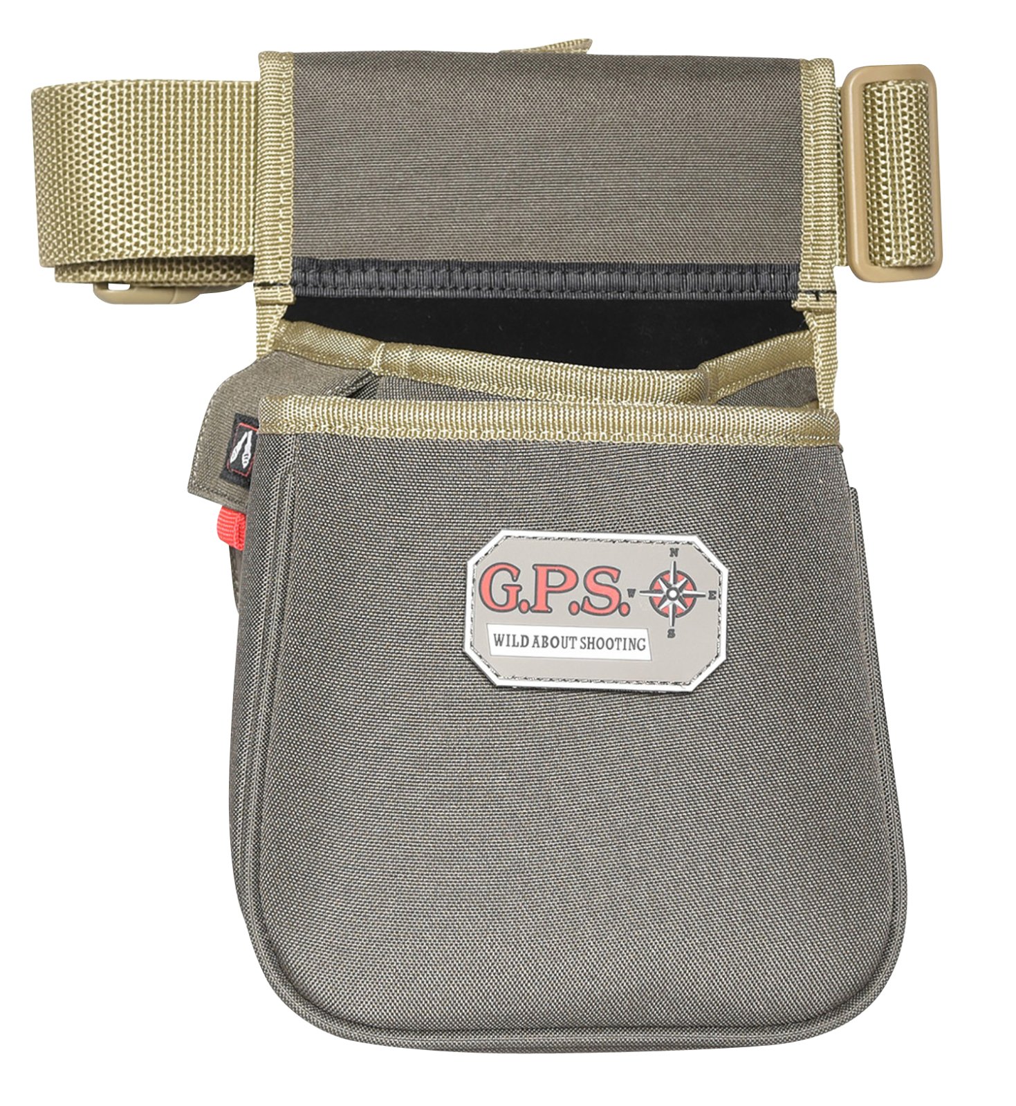 G-Outdoors GPS-960CSPRK Double Shotshell Pouch, Rifle Green/Khaki Trim - GSM Outdoors
