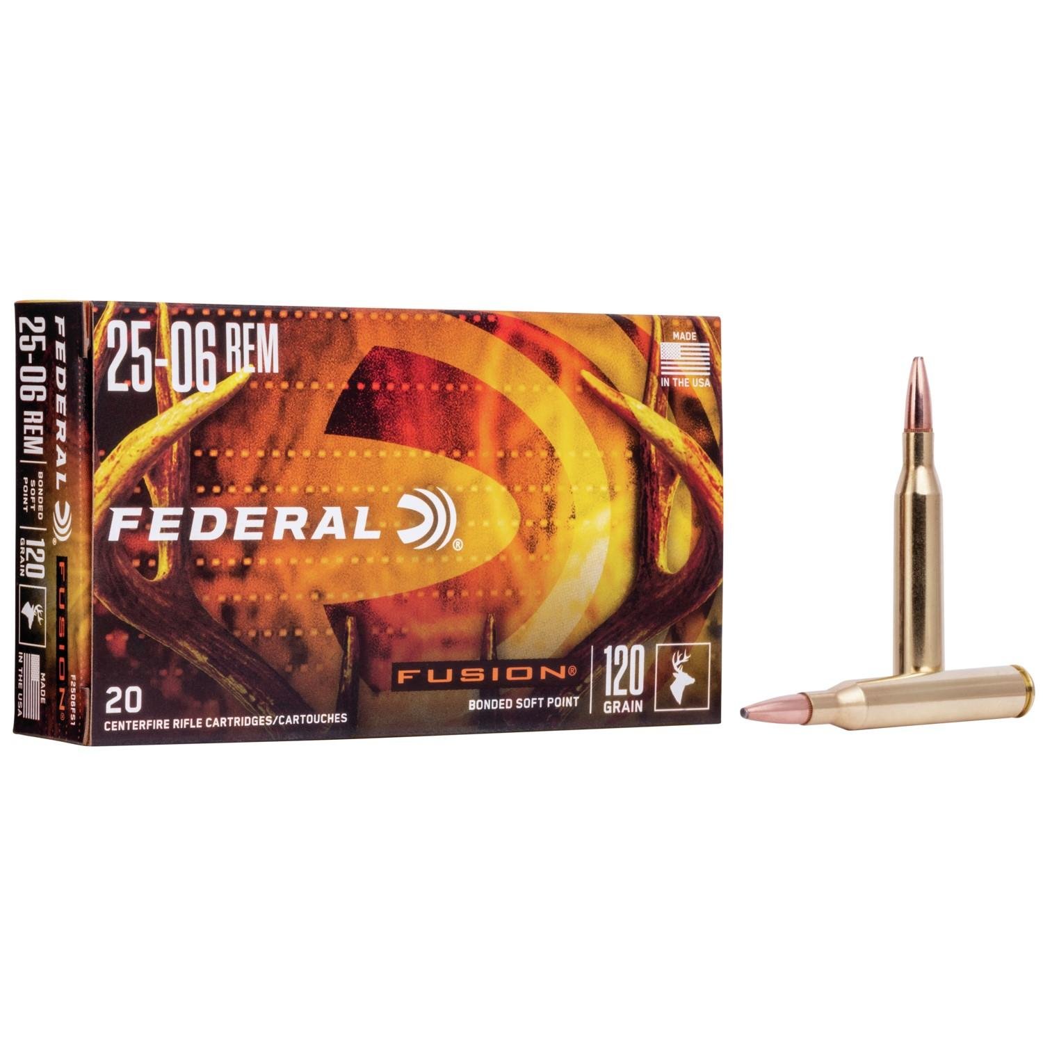Federal Premium Fusion .25-06 Remington 120 Grain 20 Rounds - Federal Premium Ammunition - 25-06 REMINGTON