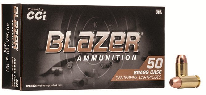 Buy CCI 5220 Blazer Brass 40 S&W 180 Grain FMJ 50 Rounds Per Box online