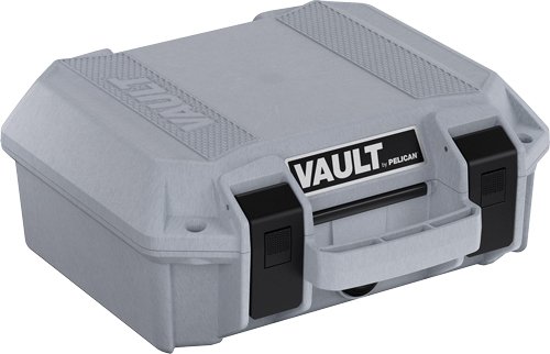 Pelican VCV100-0000-GRY Vault Small Pistol Case with Foam Ghost Gray