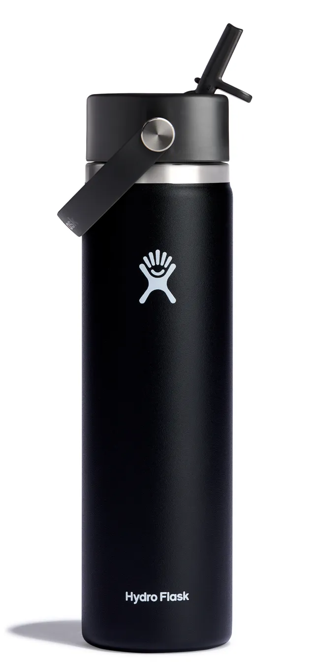 Hydro Flask Wide Mouth Insulated Water Bottle Flex Straw Cap