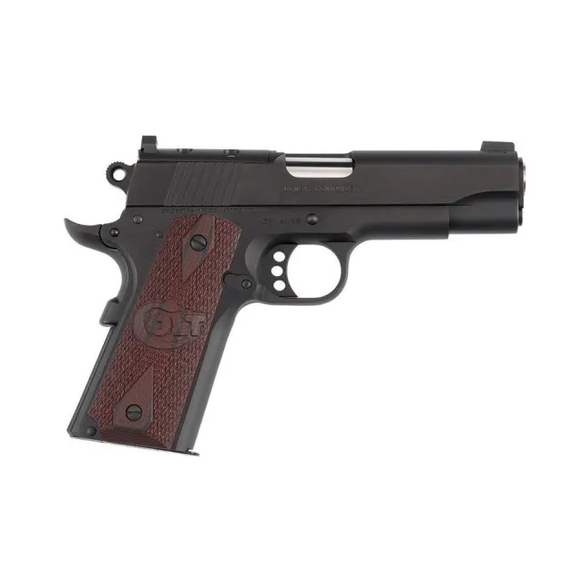 Colt Optic Ready Combat Commander Handgun .38 Super 9rd Magazine 4.25 Black with G10 Black Cherry Grips - Colt - .38 Super