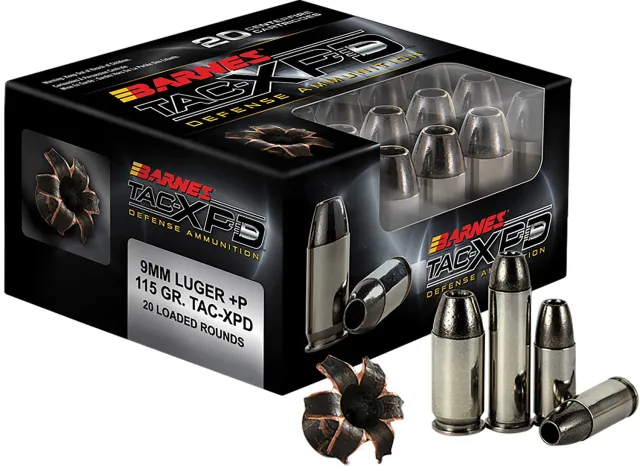 Barnes Bullets TAC-XPD 357 Magnum 125 Grain 20 Rounds Nickel Case - Barnes Bullets - 357 Mag