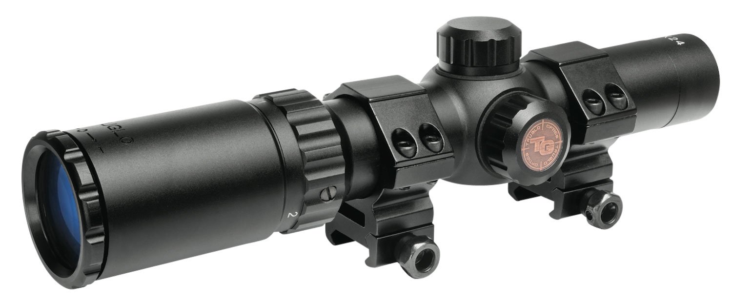 Truglo TG8514BC Tru-Brite 30 Hunter 1-4x24mm Scope Black Circle Duplex - GSM Outdoors - 24MM