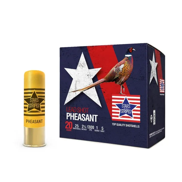 PPU Stars & Stripes Pheasant Load Shotshells 20ga 2-3/4" 1oz 1300 fps #5 - TRZ Trading Inc.