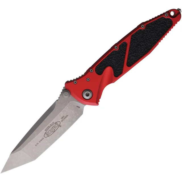 Microtech 161-10APRD Socom Elite 3.98 In T/E Apocalyptic Red ALU Handle - MICROTECH for sale at Iron and Lace