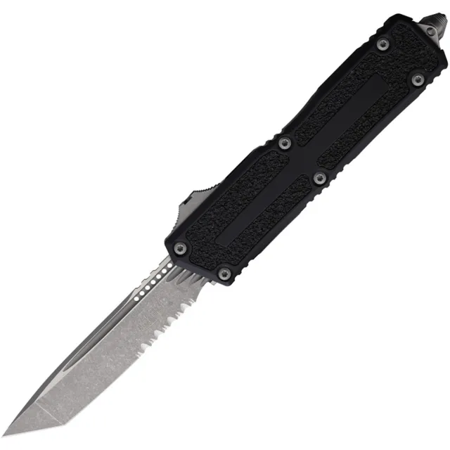 Microtech Scarab II G3 3.97 In APOC BLK ALU HNDL Part Serrate - MICROTECH for sale at Iron and Lace