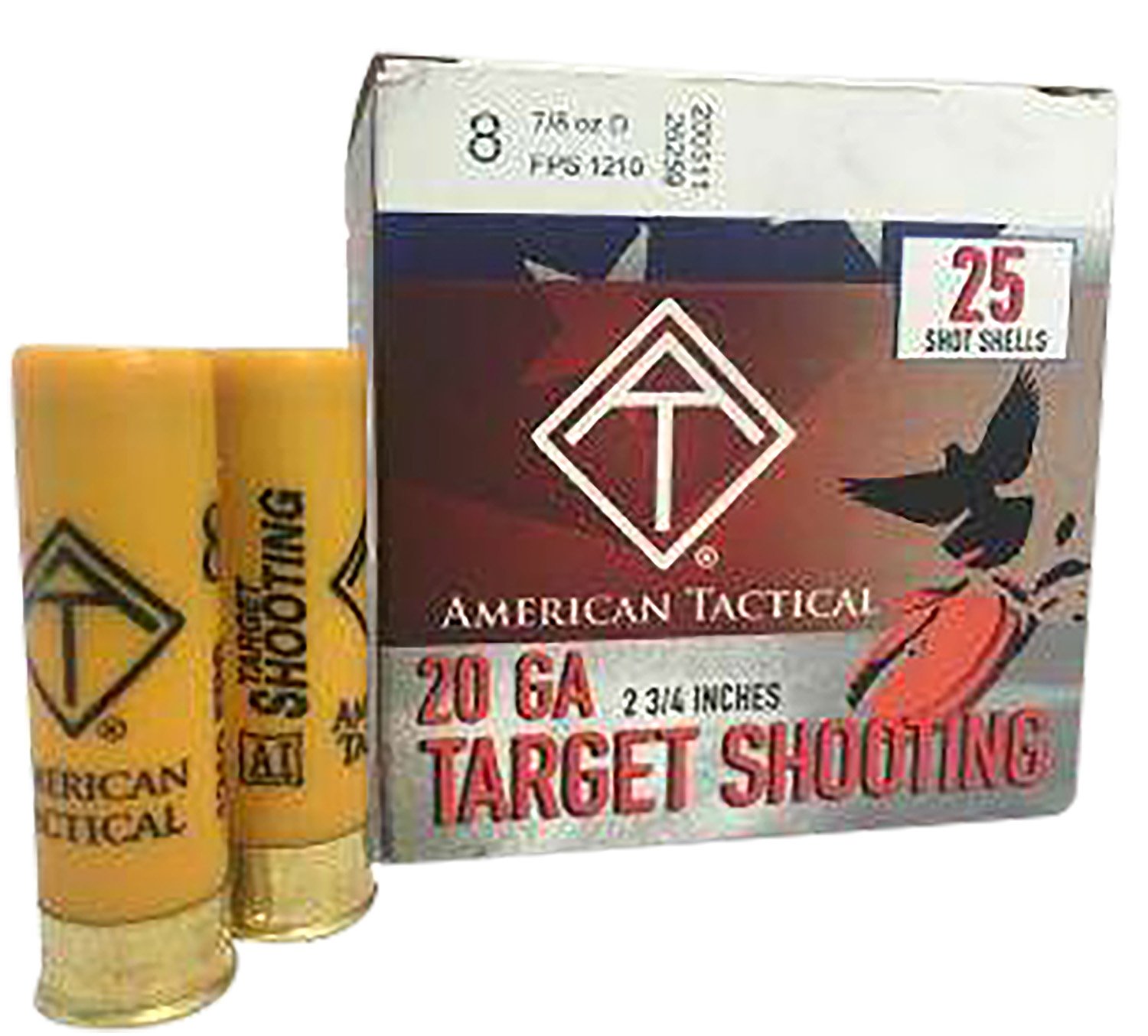 ATI Target Load 20Gauge 2.75" 7/8oz 8Shot 25 Per Box/10 Case - American Tactical Imports - 20 Gauge